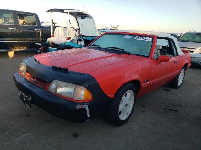 1FACP44E7NF156939 - 1992 FORD MUSTANG LX RED photo 2