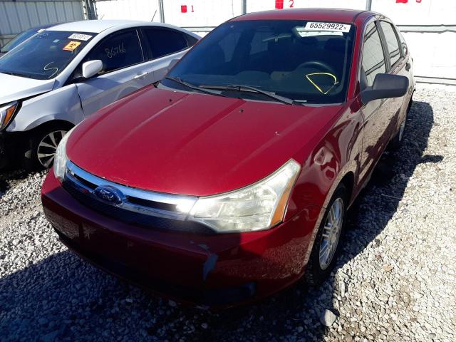 1FAHP3FN9BW188574 - 2011 FORD FOCUS RED photo 2