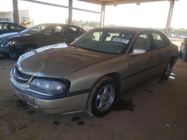 2G1WF52E349425473 - 2004 CHEVROLET IMPALA GOLD photo 2