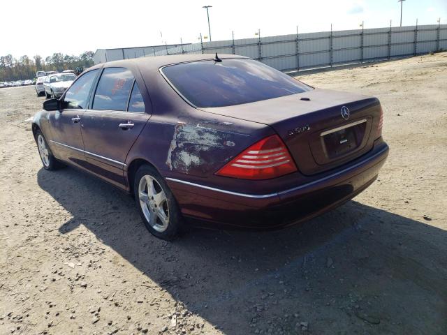 WDBNG75J76A482219 - 2006 MERCEDES-BENZ S 500 PURPLE photo 3