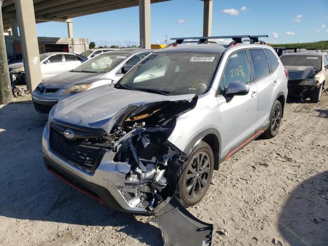 JF2SKALC8MH458733 - 2021 SUBARU FORESTER S SILVER photo 2