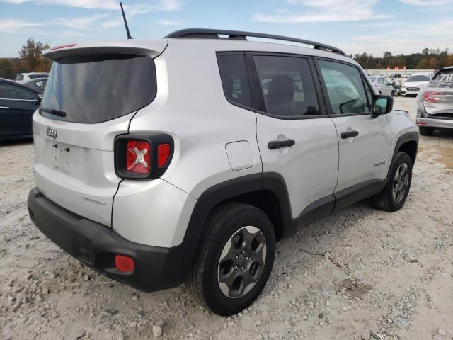 ZACCJBAB7HPG20078 - 2017 JEEP RENEGADE S SILVER photo 4