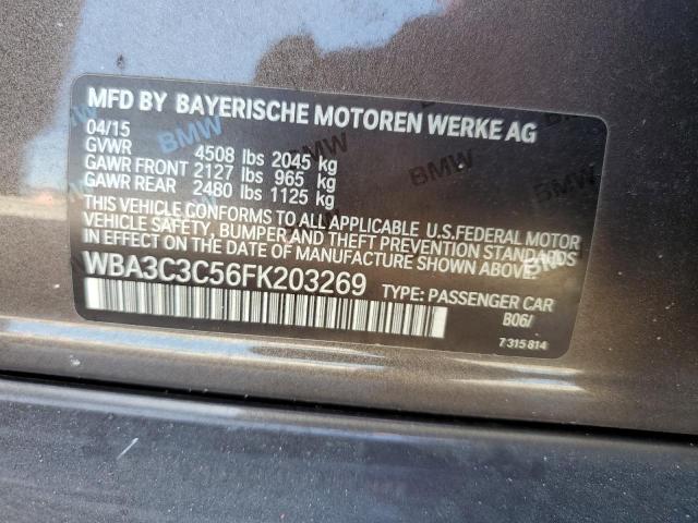 WBA3C3C56FK203269 - 2015 BMW 320 I XDRI BROWN photo 10