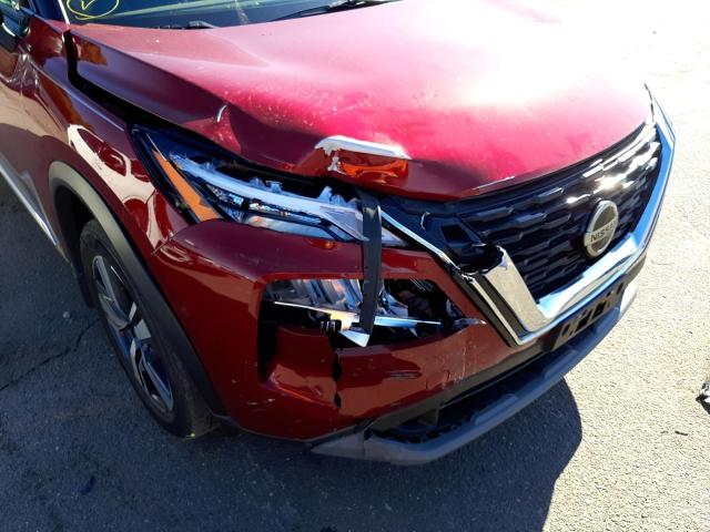 5N1AT3CB6MC753249 - 2021 NISSAN ROGUE SL RED photo 9