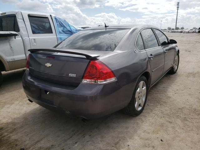 2G1WD58C489151167 - 2008 CHEVROLET IMPALA SUP Сұр фото 4