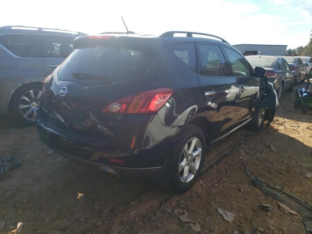 JN8AZ18U09W012042 - 2009 NISSAN MURANO S BLACK photo 4