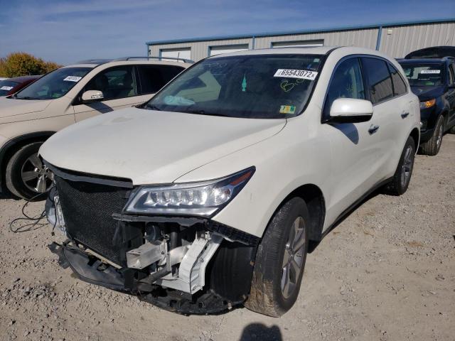 5FRYD3H21GB016202 - 2016 ACURA MDX WHITE photo 2