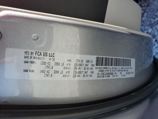 2C4RC1CG0HR502828 - 2017 CHRYSLER PACIFICA L SILVER photo 10