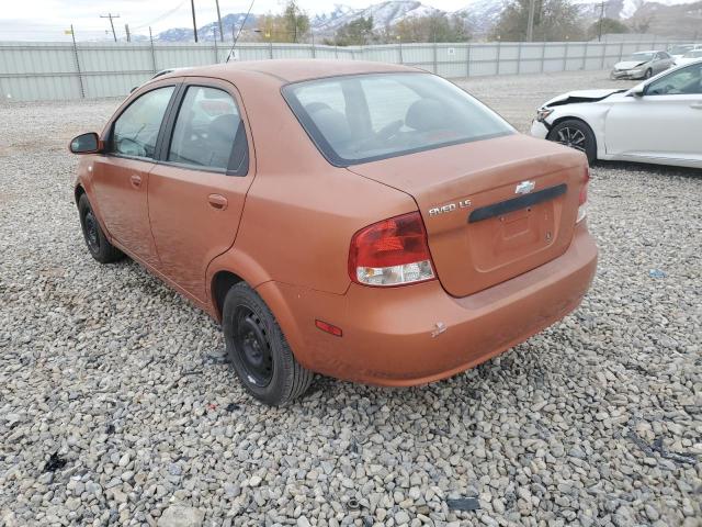 KL1TD56656B580974 - 2006 CHEVROLET AVEO BASE ORANGE photo 3