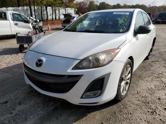 JM1BL1K65B1371661 - 2011 MAZDA 3 S WHITE photo 2