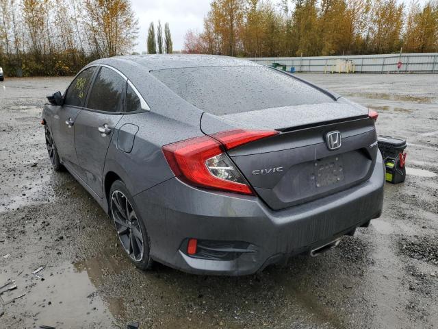 2HGFC2F80KH589500 - 2019 HONDA CIVIC SPOR CHARCOAL photo 3