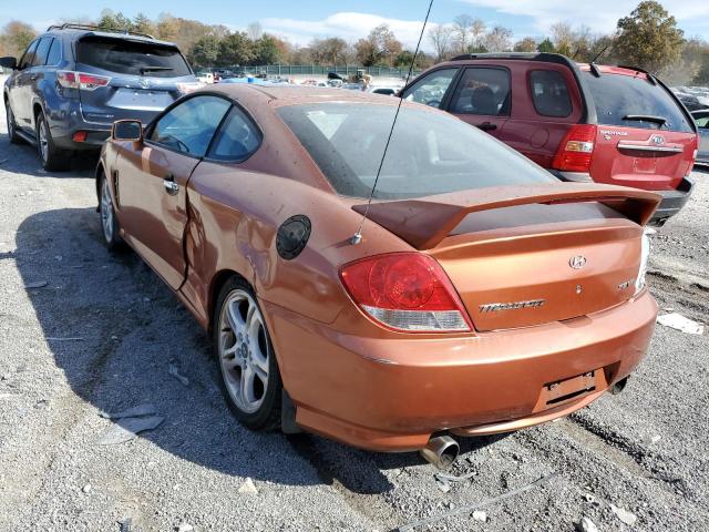 KMHHN65F76U220138 - 2006 HYUNDAI TIBURON GT ORANGE photo 3