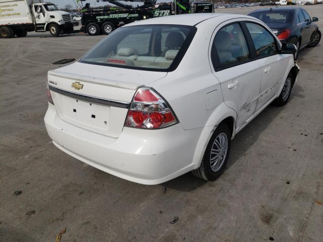 KL1TD5DE5AB109636 - 2010 CHEVROLET AVEO LS 白色 照片 4