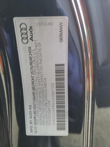 WAUVVAFR6AA060103 - 2010 AUDI S5 PRESTIG BLUE photo 10