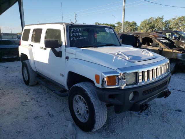 5GTDN13E478227454 - 2007 HUMMER H3 WHITE photo 1