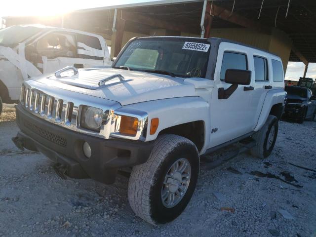 5GTDN13E478227454 - 2007 HUMMER H3 WHITE photo 2