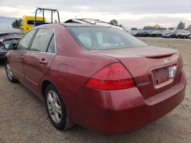 1HGCM56397A032886 - 2007 HONDA ACCORD SE RED photo 3