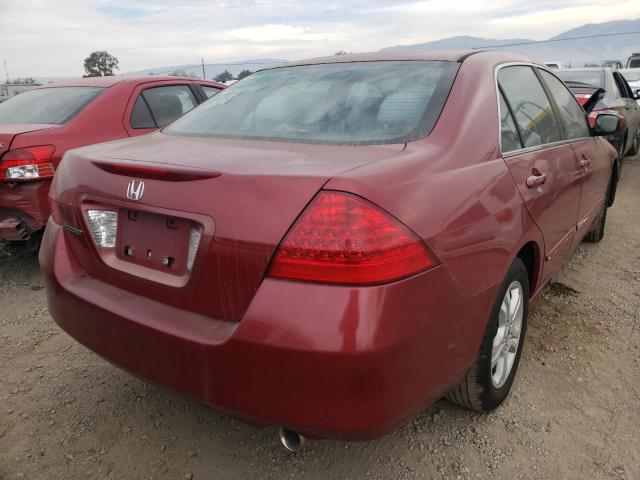 1HGCM56397A032886 - 2007 HONDA ACCORD SE RED photo 4