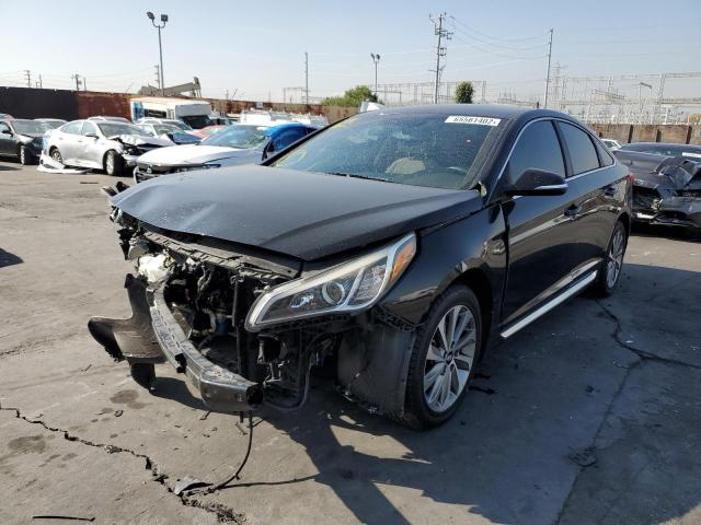 5NPE34AF2FH250133 - 2015 HYUNDAI SONATA SPO BLACK photo 2