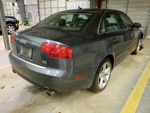 WAUDH78E57A231092 - 2007 AUDI A4 3.2 QUA CHARCOAL photo 4