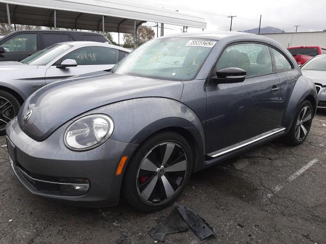 3VWVA7ATXCM619336 - 2012 VOLKSWAGEN BEETLE TUR GRAY photo 1