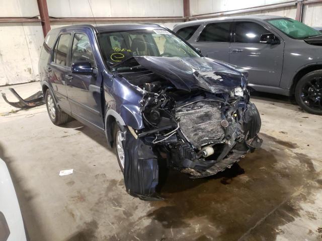 JHLRD78846C030952 - 2006 HONDA CR-V BLUE photo 1