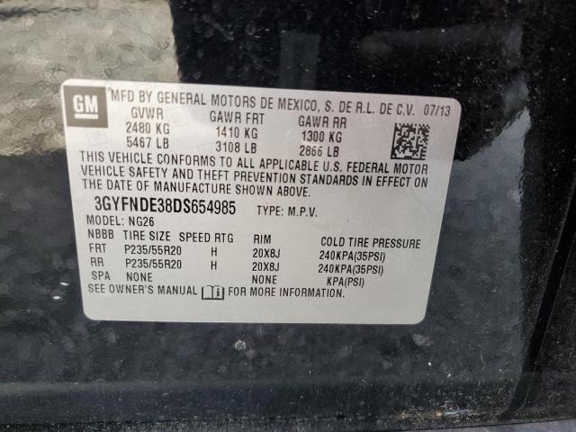 3GYFNDE38DS654985 - 2013 CADILLAC SRX PERFOR 黑色 照片 10