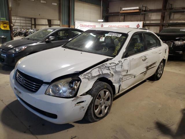 KNAGE123685200485 - 2008 KIA OPTIMA WHITE photo 2