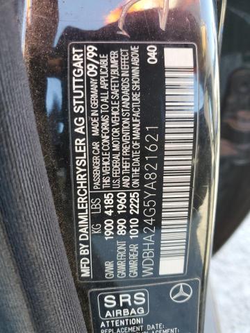 WDBHA24G5YA821621 - 2000 MERCEDES-BENZ C230 BLACK photo 10