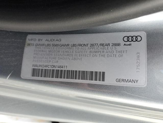 WAUW2AFC1DN146411 - 2013 AUDI S7 PREMIUM SILVER photo 10