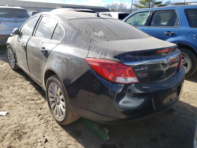 2G4GN5EC8B9181904 - 2011 BUICK REGAL CXL BLUE photo 3