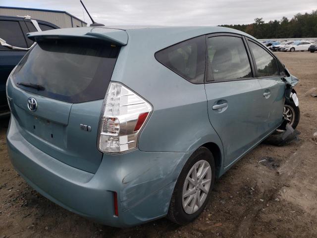 JTDZN3EUXD3254065 - 2013 TOYOTA PRIUS V TURQUOISE photo 4