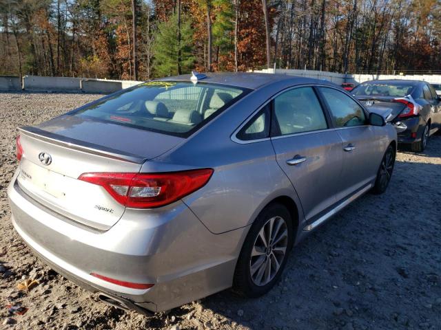 5NPE34AF4GH330289 - 2016 HYUNDAI SONATA SPO SILVER photo 4