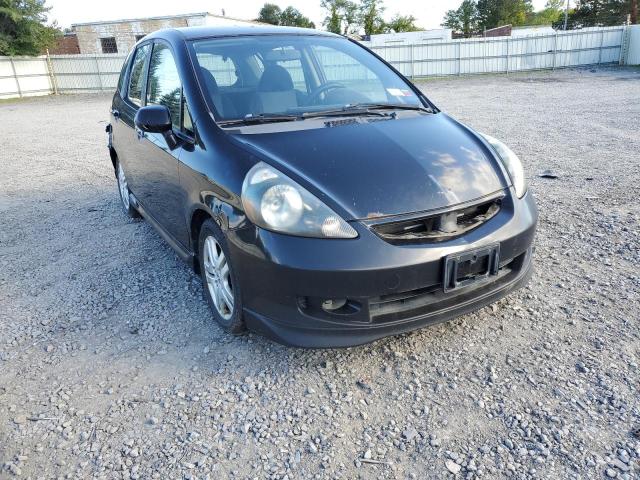 JHMGD37607S049114 - 2007 HONDA FIT S BLACK photo 1