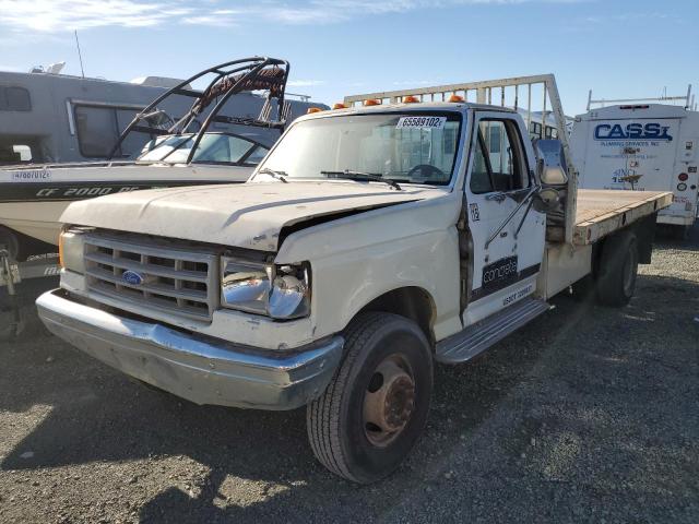 2FDLF47G1KCA58857 - 1989 FORD F SUPER DU WHITE photo 1