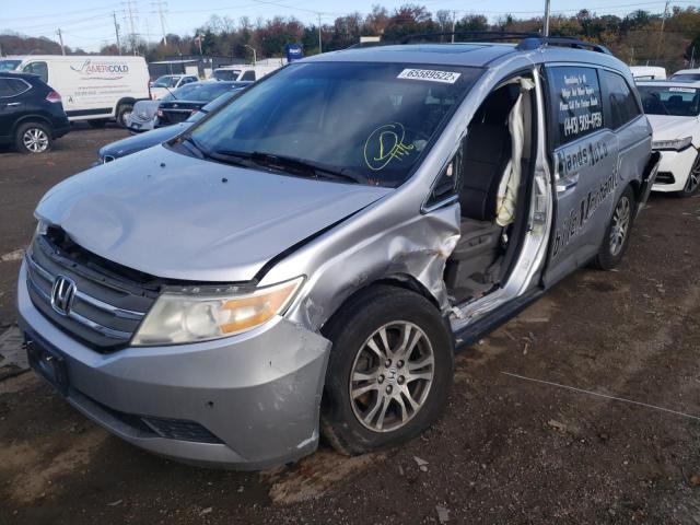 5FNRL5H63BB509458 - 2011 HONDA ODYSSEY EX SILVER photo 2