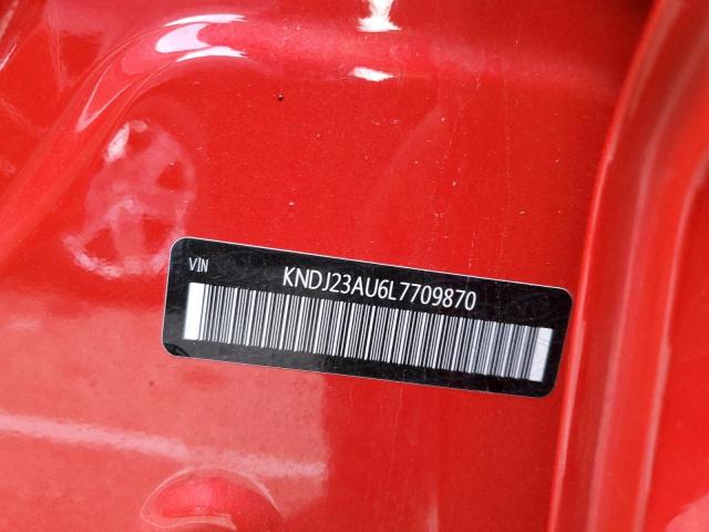 KNDJ23AU6L7709870 - 2020 KIA SOUL LX RED photo 10