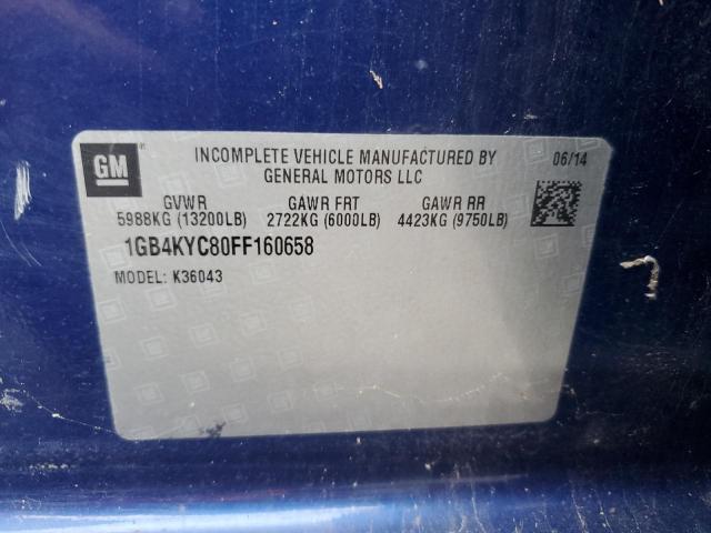 1GB4KYC80FF160658 - 2015 CHEVROLET 3500 BLUE photo 10