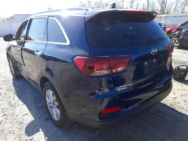 5XYPGDA3XKG520651 - 2019 KIA SORENTO L BLUE photo 3