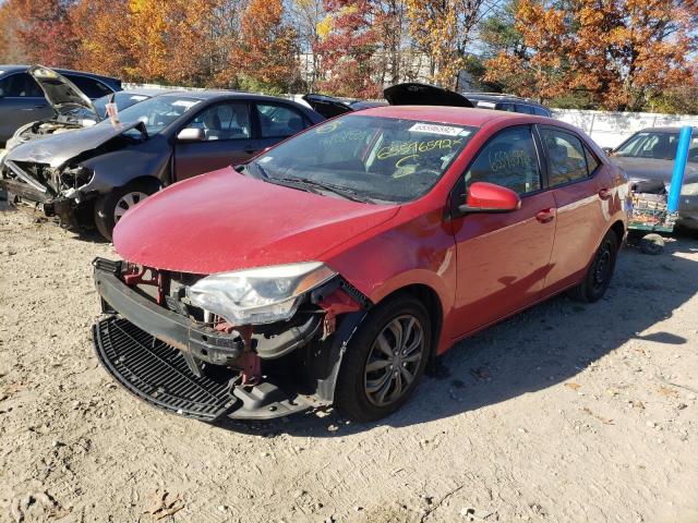 2T1BURHE6FC372085 - 2015 TOYOTA COROLLA L RED photo 2