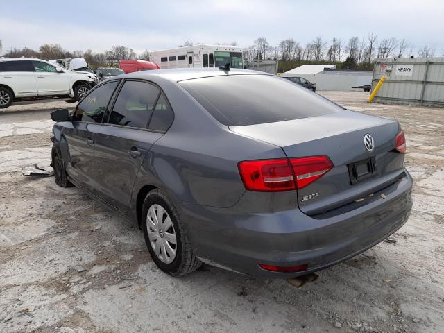 3VW2K7AJ5FM221180 - 2015 VOLKSWAGEN JETTA BASE CHARCOAL photo 3