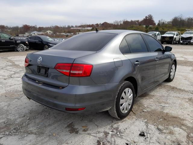 3VW2K7AJ5FM221180 - 2015 VOLKSWAGEN JETTA BASE CHARCOAL photo 4
