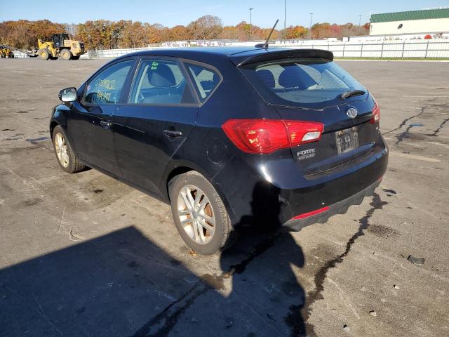 KNAFU5A28B5336767 - 2011 KIA FORTE EX BLACK photo 3