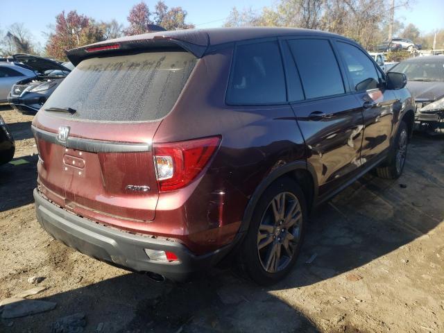 5FNYF8H58LB018350 - 2020 HONDA PASSPORT E 勃艮第红 照片 4
