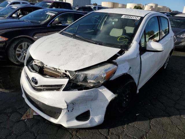 JTDKTUD36CD524021 - 2012 TOYOTA YARIS WHITE photo 2