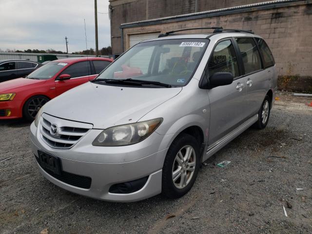 JM3LW28J560569740 - 2006 MAZDA MPV WAGON SILVER photo 2