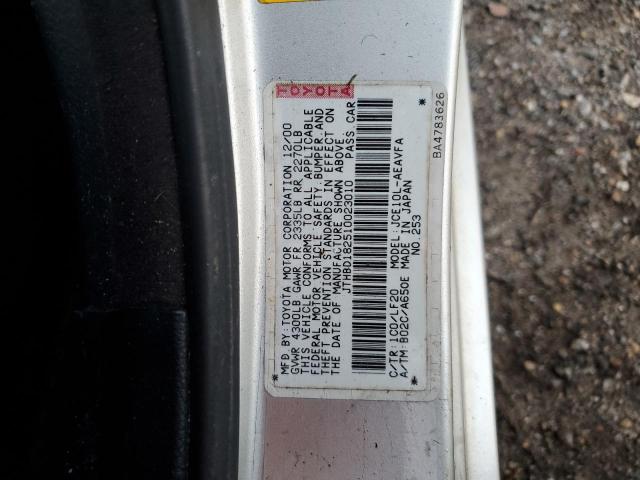 JTHBD182510023010 - 2001 LEXUS IS 300 SILVER photo 10