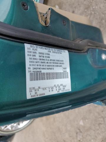 2MEFM74W61X696015 - 2001 MERCURY GRMARQUIS GREEN photo 10