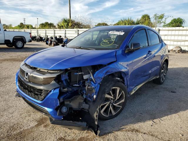 3CZRU5H10KG703516 - 2019 HONDA HR-V SPORT BLUE photo 2