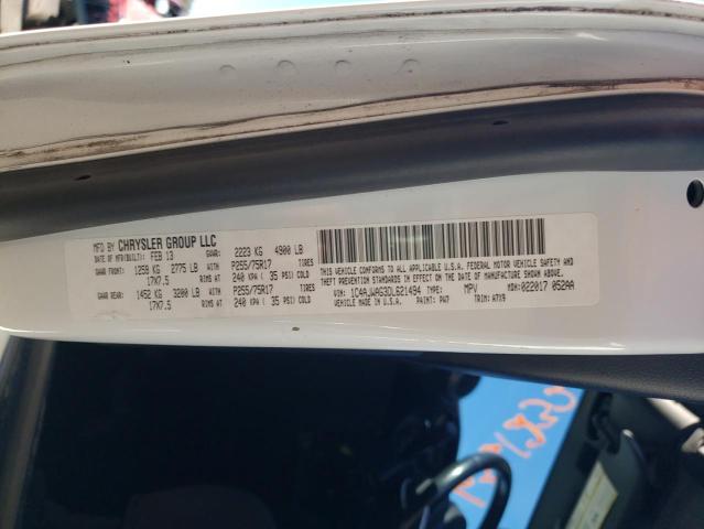 1C4AJWAG3DL621494 - 2013 JEEP WRANGLER S WHITE photo 10